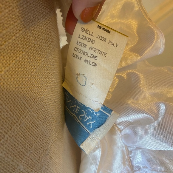 VINTAGE 1980S GUNNE SAX 5/6 XS JESSICA MCCLINTOCK FORMAL WEDDING GOWN LACE SATIN - Picture 12 of 12